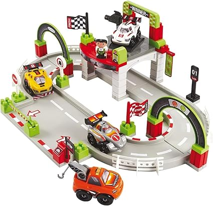 Buy Ecoiffier Abrick Grand Prix Circuit with 1 Character and 4 Playset Vehicles | Yallatoys.com