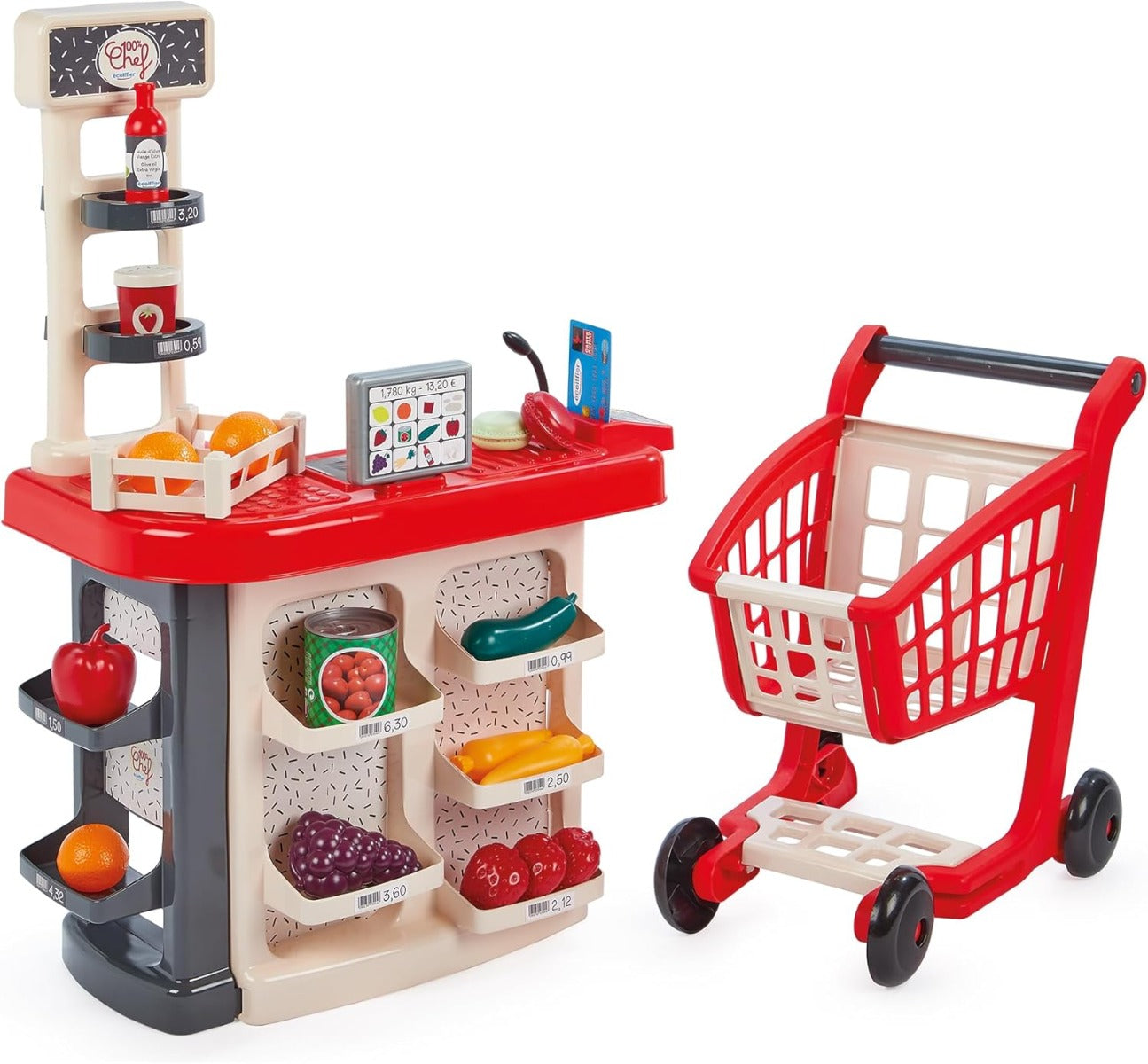 Buy Ecoiffier Grocery Counter And Trolley | Yallatoys.com