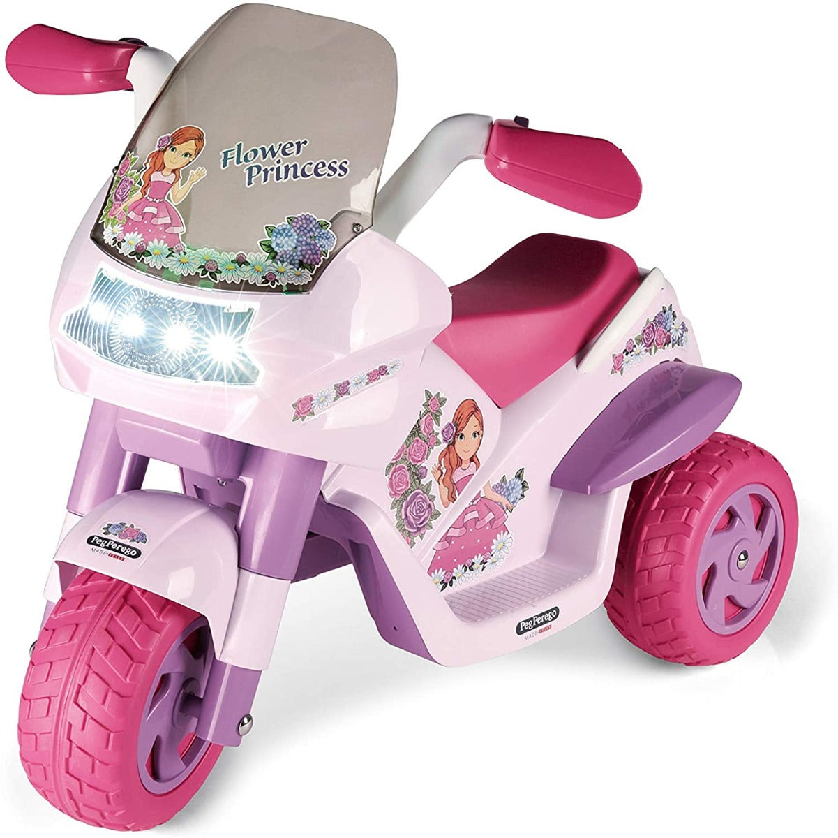 Buy Peg Perego Flower Princess Childrens 6V Battery Operated Motor Bike | Yallatoys.com