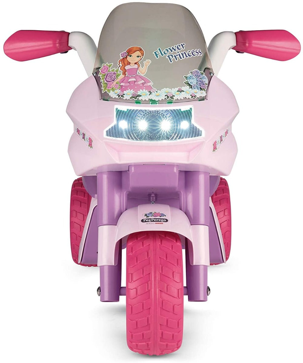 Peg Perego Flower Princess Childrens 6V Battery Operated Motor Bike – Yallatoys