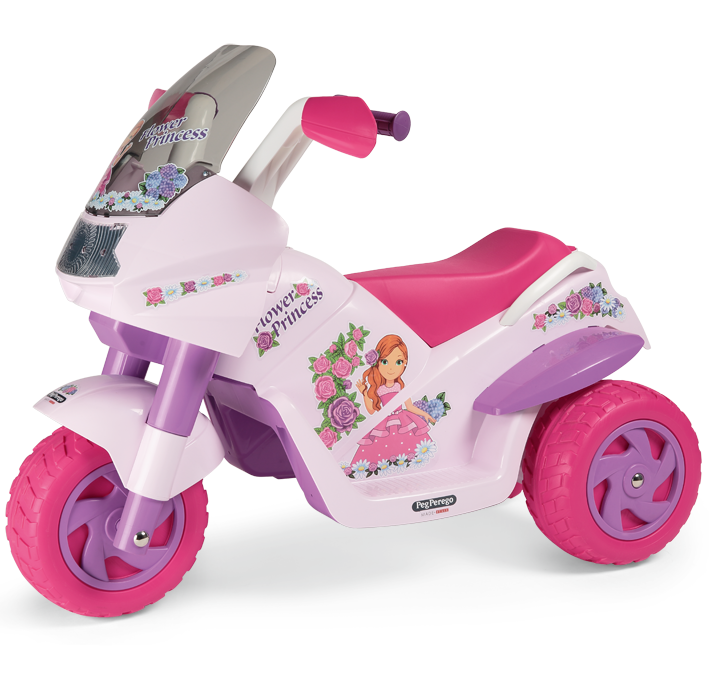Buy Peg Perego Flower Princess Childrens 6V Battery Operated Motor Bike | Yallatoys.com