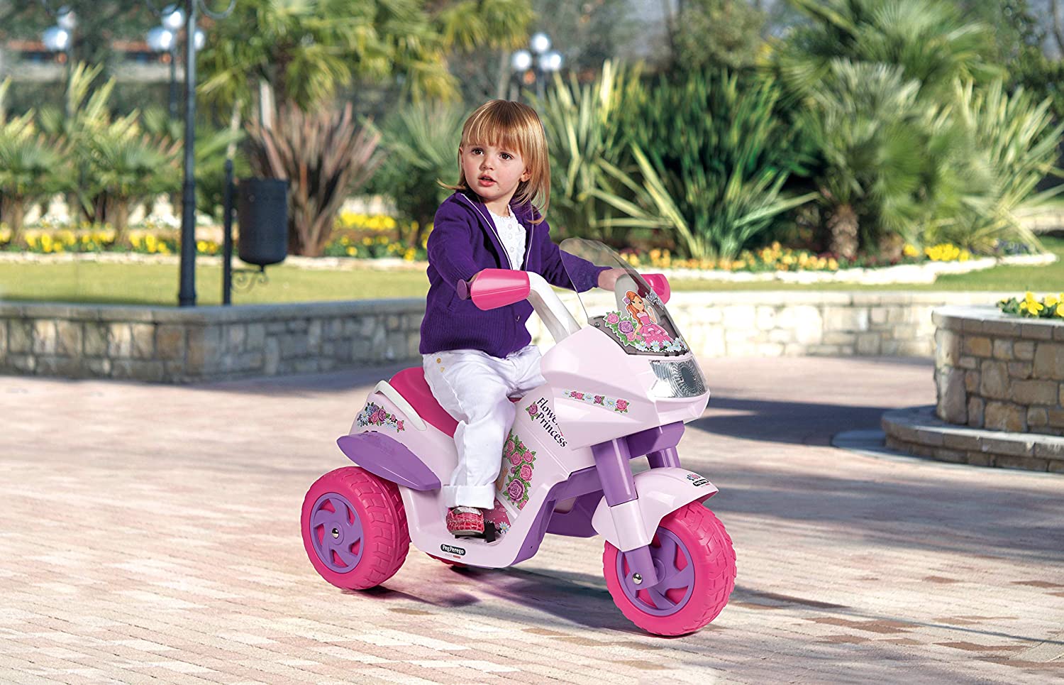 Buy Peg Perego Flower Princess Childrens 6V Battery Operated Motor Bike | Yallatoys.com