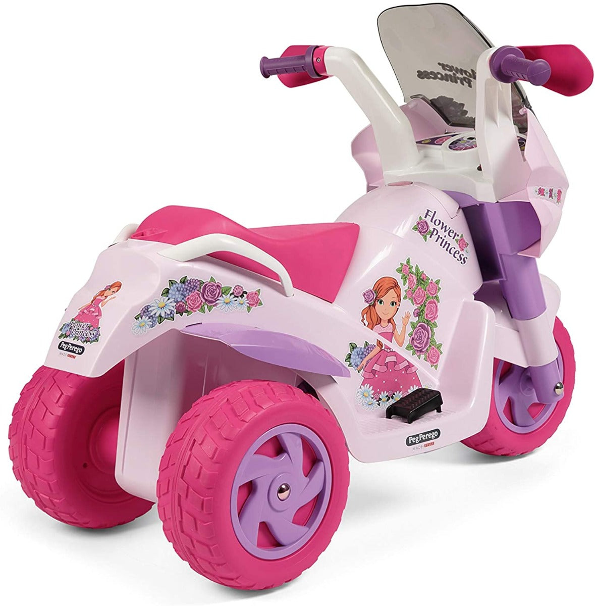 Buy Peg Perego Flower Princess Childrens 6V Battery Operated Motor Bike | Yallatoys.com
