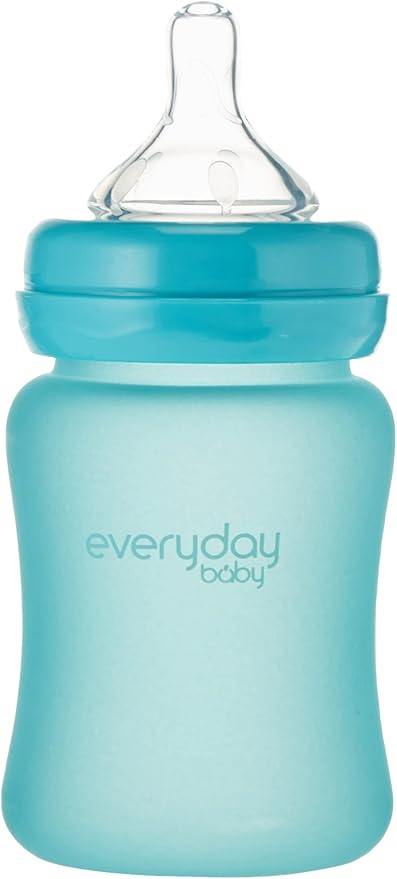 Everyday Baby Glass Heat Sensing Baby Bottle 150Ml Turquoise Everyday Baby Yallatoys