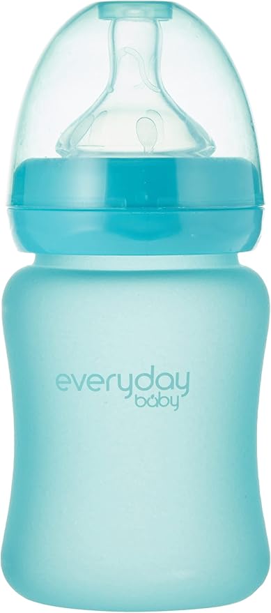 Everyday Baby Glass Heat Sensing Baby Bottle 150Ml Turquoise Everyday Baby Yallatoys