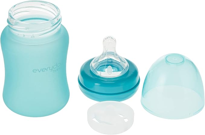Everyday Baby Glass Heat Sensing Baby Bottle 150Ml Turquoise Everyday Baby Yallatoys