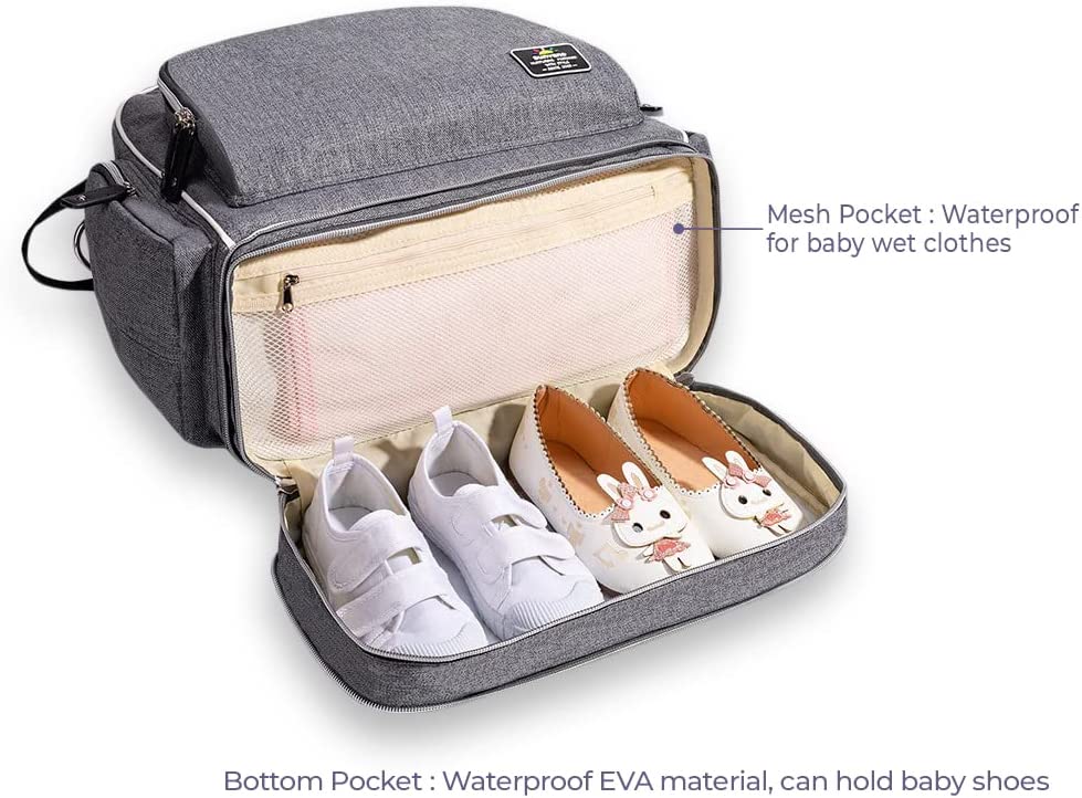 Sunveno Sunveno Signature Maternity Diaper Bag Grey Sunveno Yallatoys