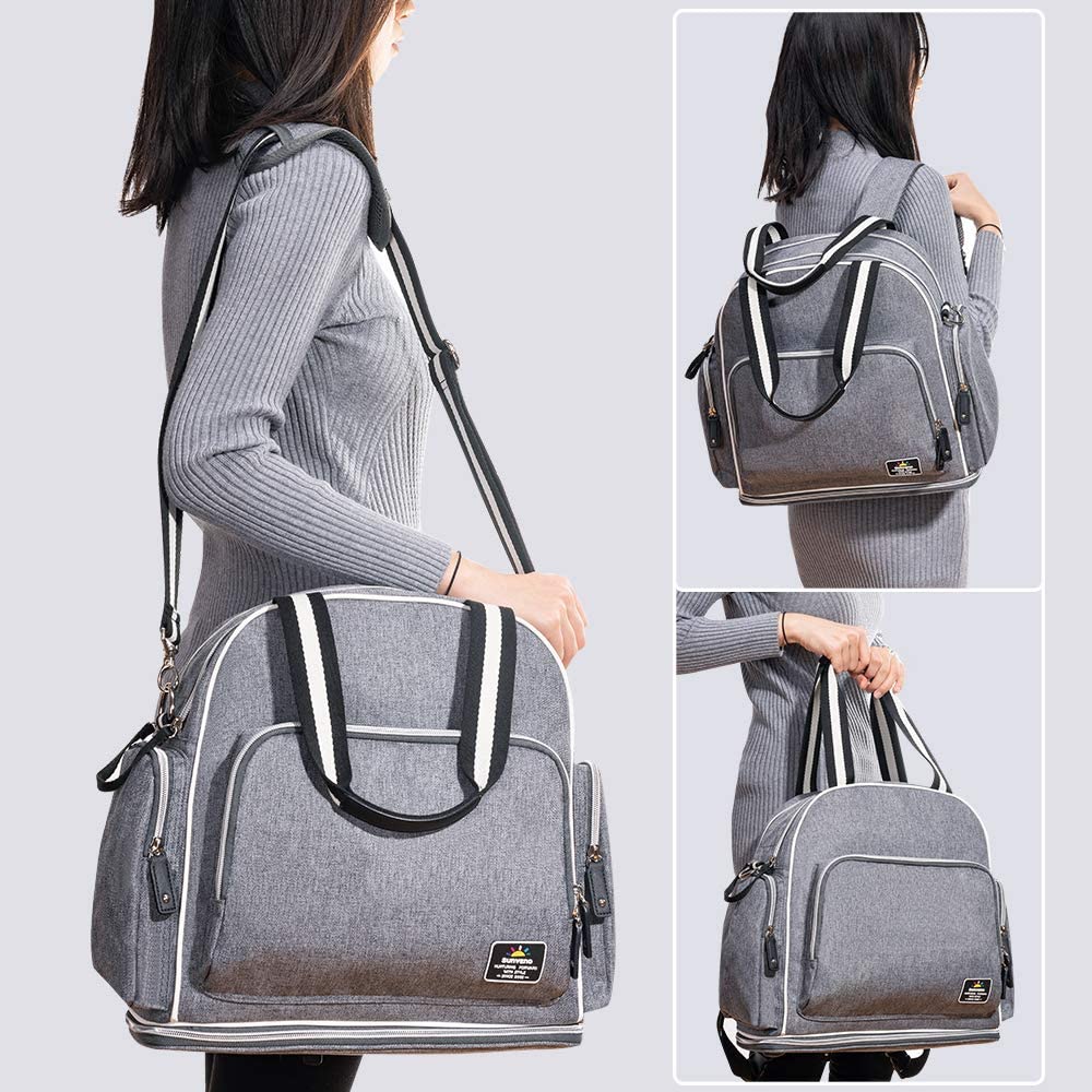 Sunveno Sunveno Signature Maternity Diaper Bag Grey Sunveno Yallatoys