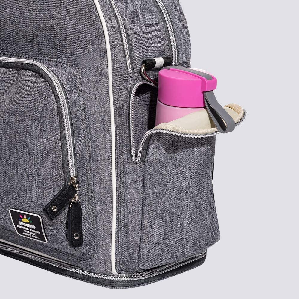 Sunveno Sunveno Signature Maternity Diaper Bag Grey Sunveno Yallatoys