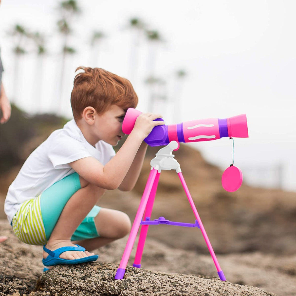 Buy Geo Safari Jr Pink My First Kids Telescope STEM Toy | Yallatoys.com