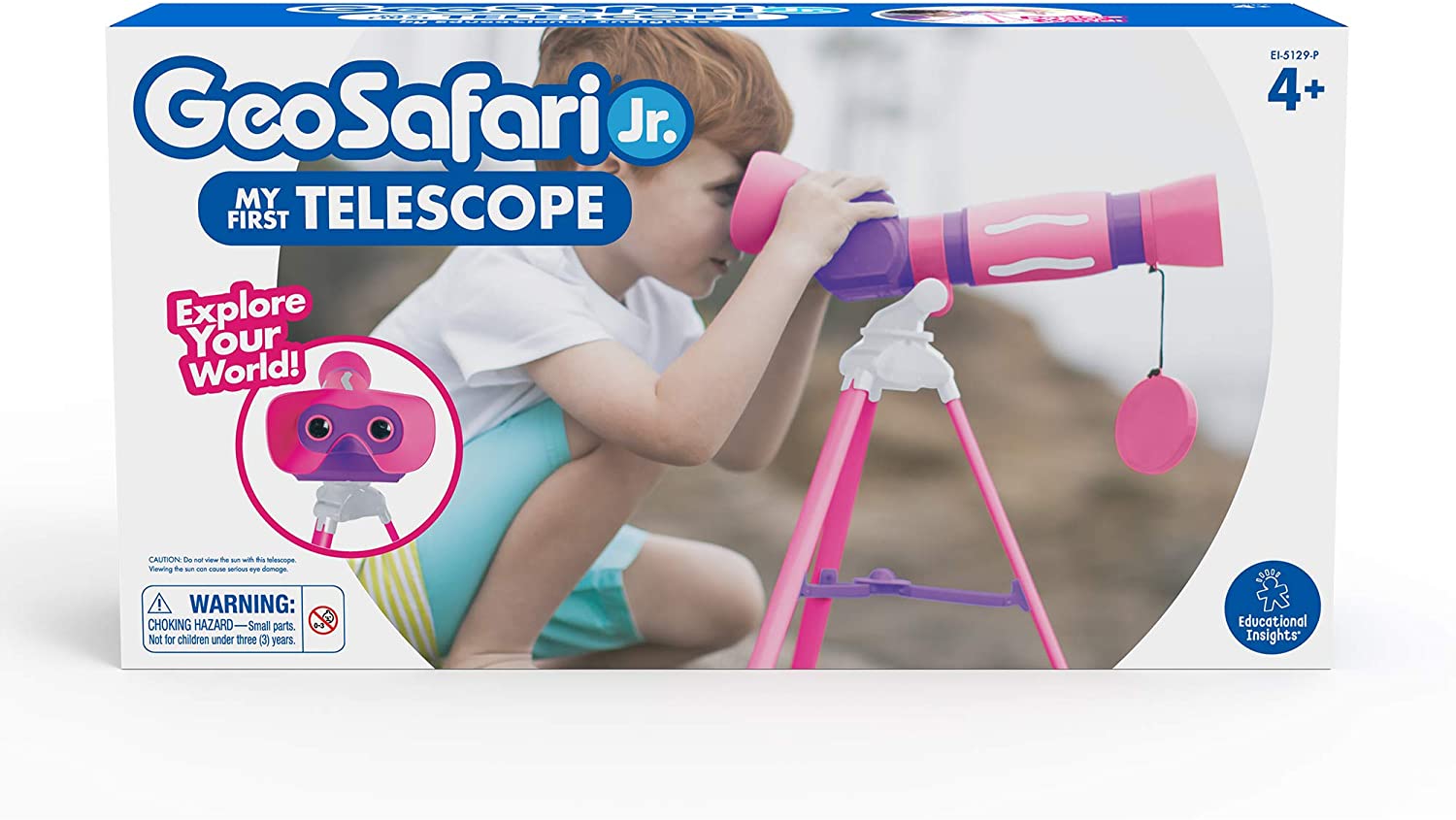 Buy Geo Safari Jr Pink My First Kids Telescope STEM Toy | Yallatoys.com
