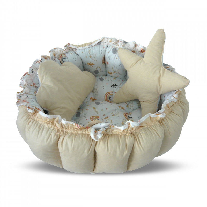 Elmalella Alya Baby Nest Set Cream Elmalella Yallatoys