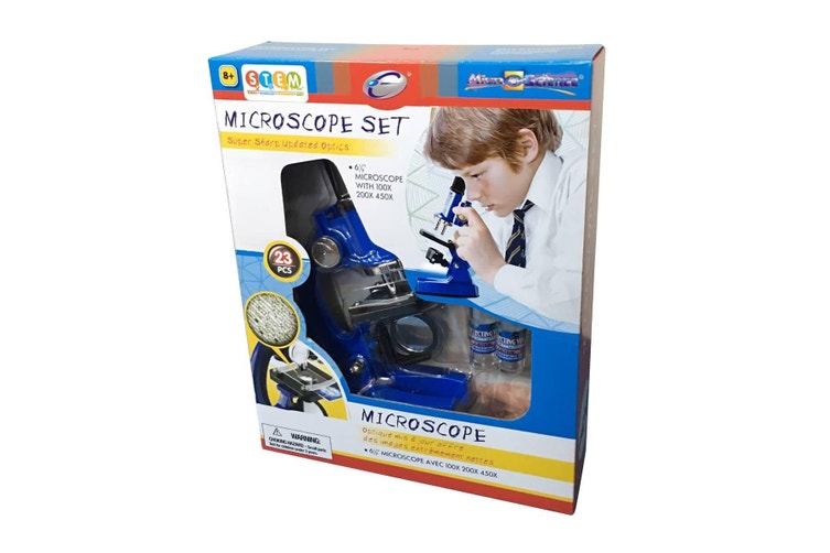 Buy Eastcolight Microscope Set Blue 23Pcs 100/200/450X | Yallatoys.com