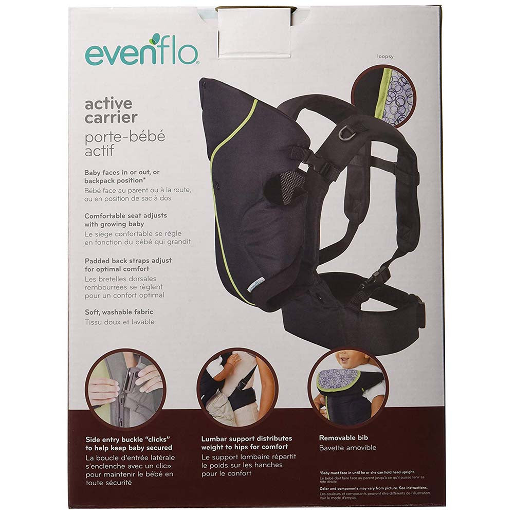 Evenflo  Active Fit Carrier  Loopsy Evenflo Yallatoys
