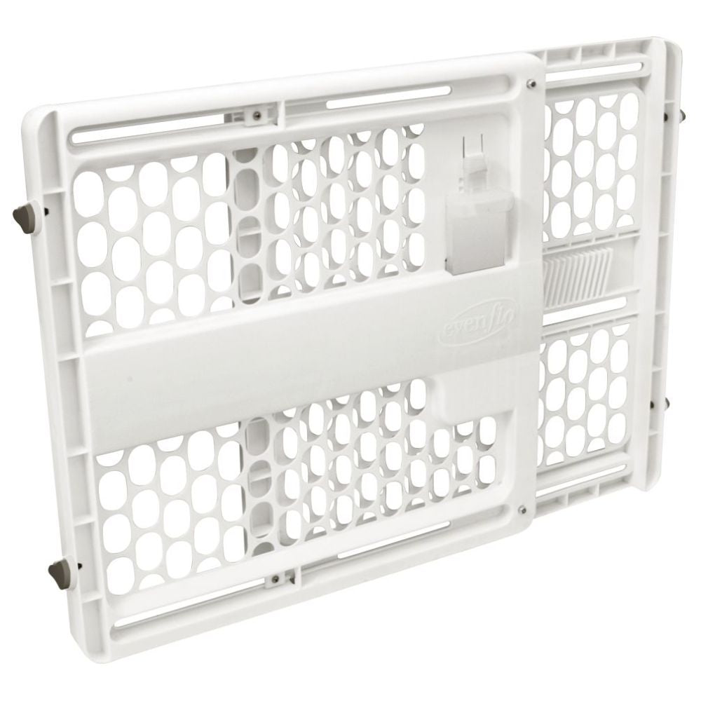 Evenflo Memory Fit Pressure Mount Gate 6M 24M  White Evenflo Yallatoys