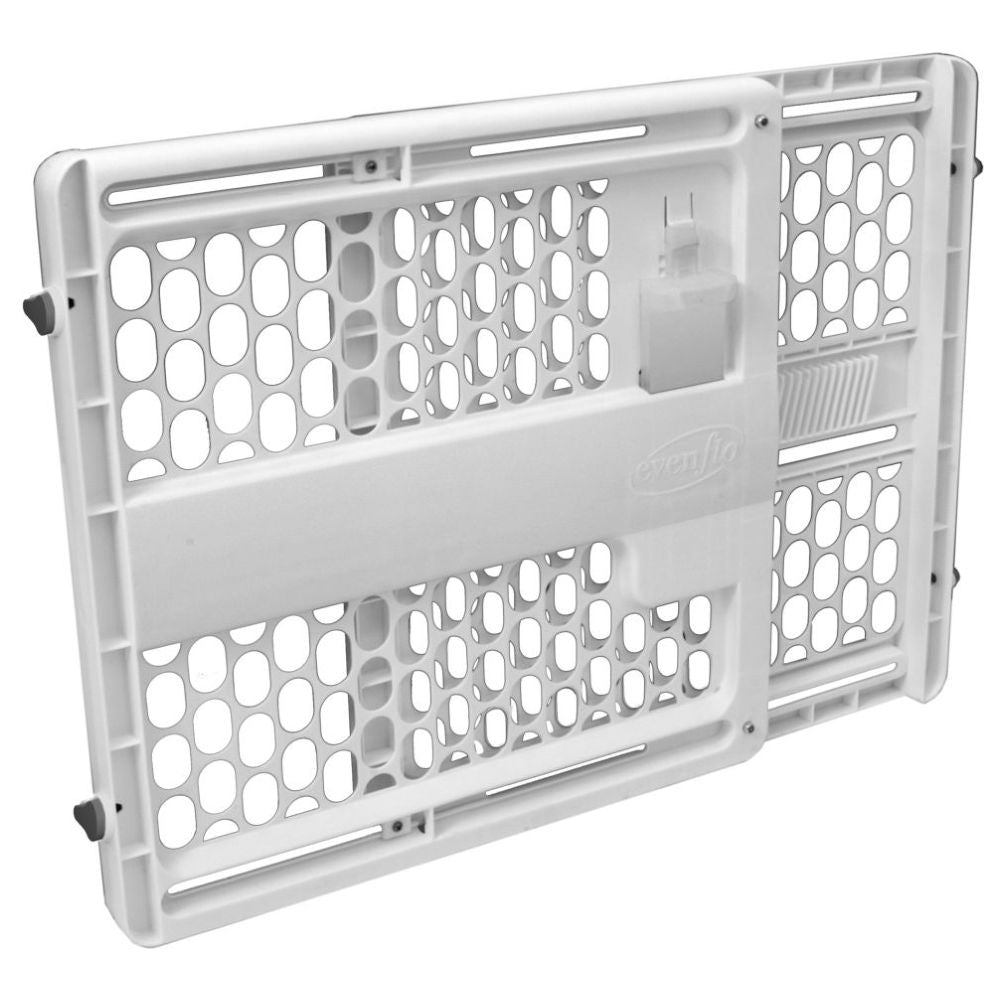 Evenflo Memory Fit Pressure Mount Gate 6M 24M  White Evenflo Yallatoys