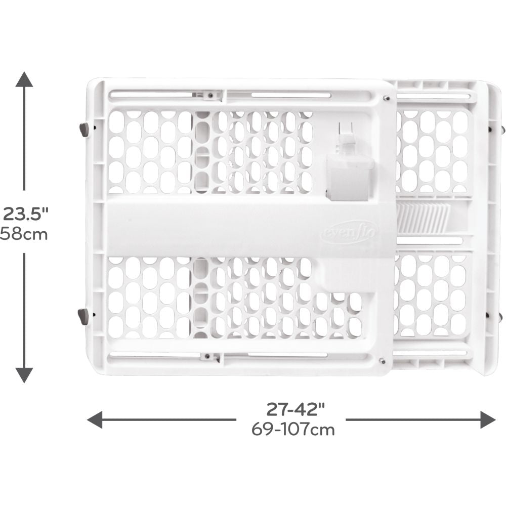 Evenflo Memory Fit Pressure Mount Gate 6M 24M  White Evenflo Yallatoys