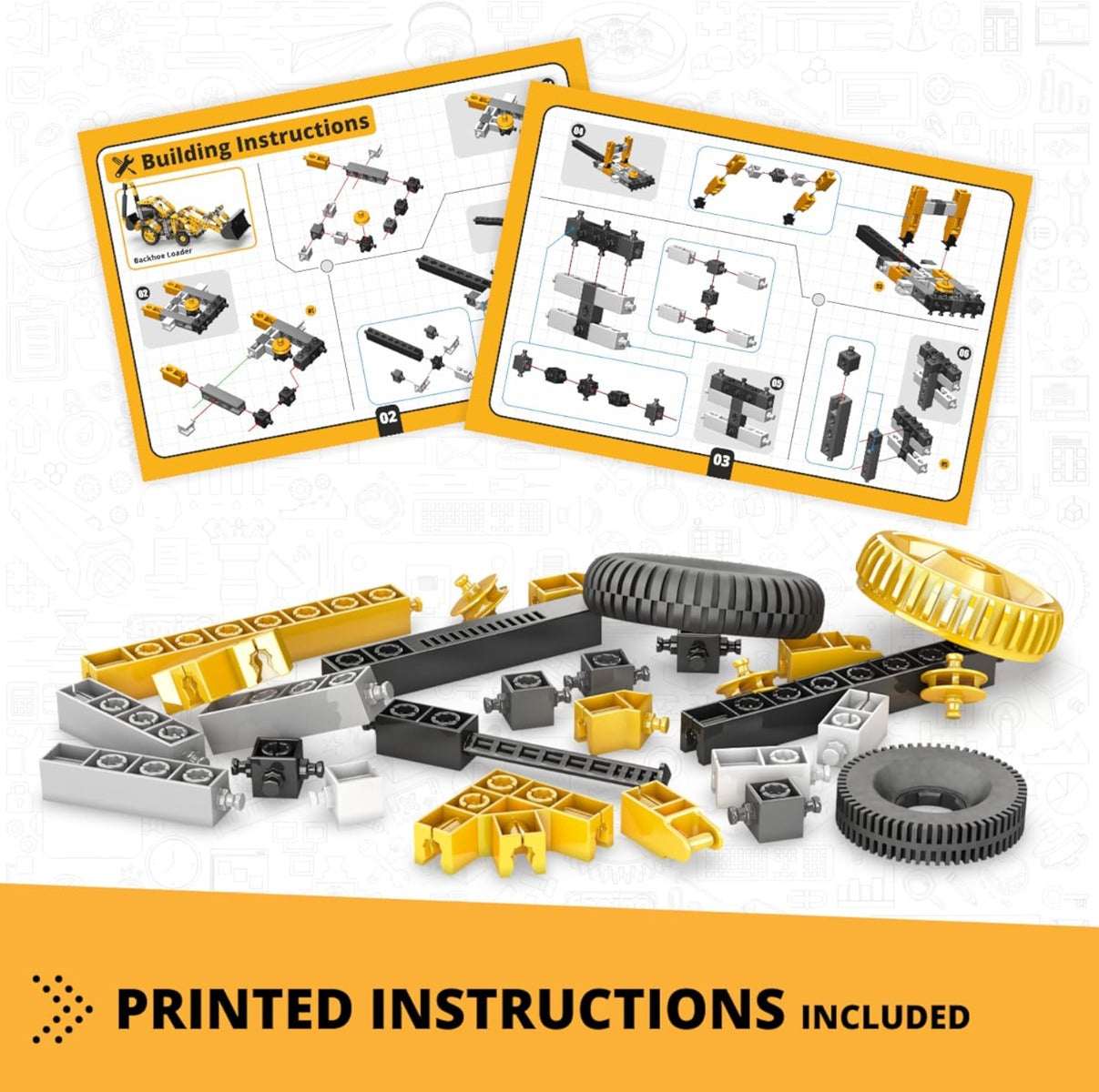 Buy Engino Creative Builder Backhoe Loader Machinery Set | Yallatoys.com