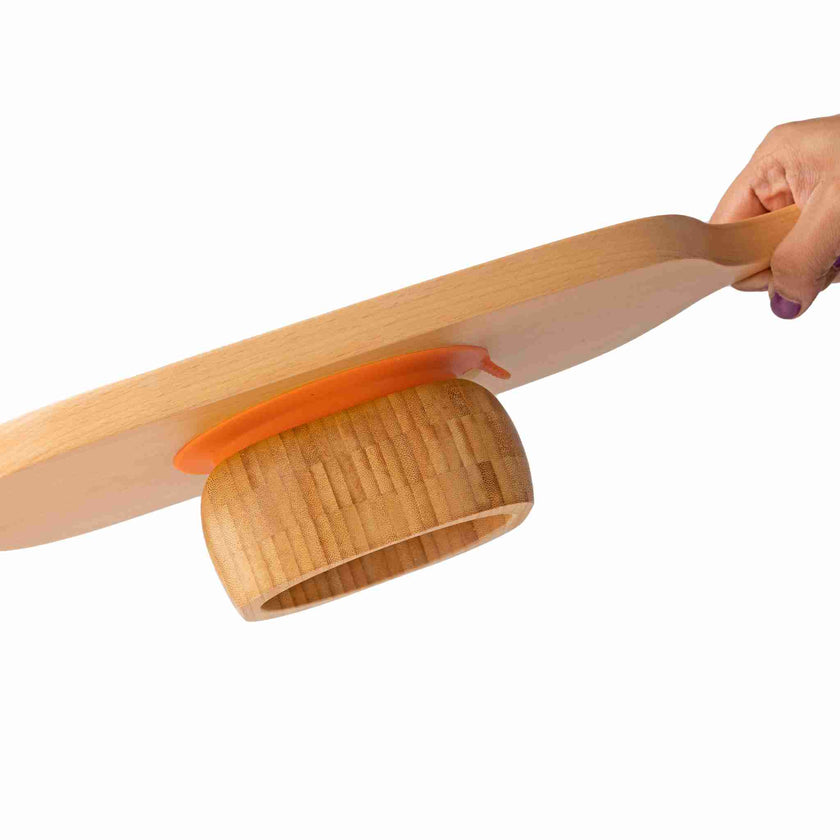 Eco Rascals Bamboo Baby Suction Bowl and Spoon Set Orange Eco Rascals Yallatoys