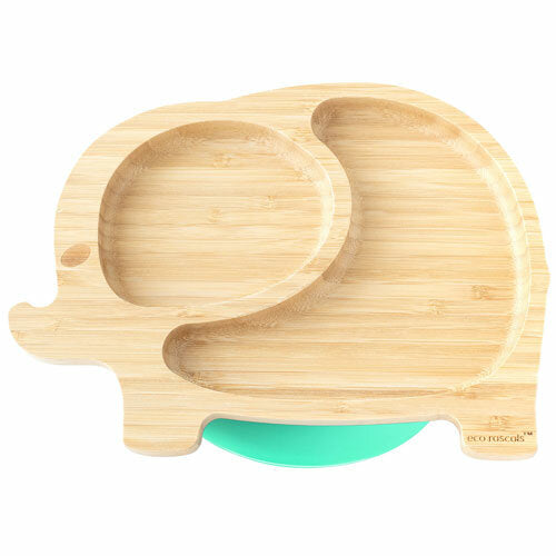 Eco Rascals Bamboo Elephant Suction Plate Green Eco Rascals Yallatoys