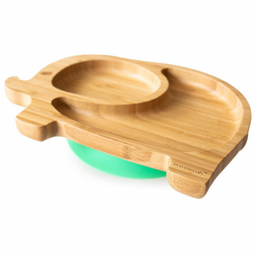 Eco Rascals Bamboo Elephant Suction Plate Green Eco Rascals Yallatoys