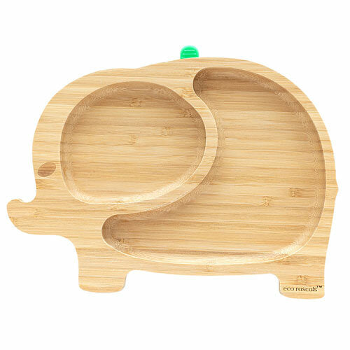 Eco Rascals Bamboo Elephant Suction Plate Green Eco Rascals Yallatoys