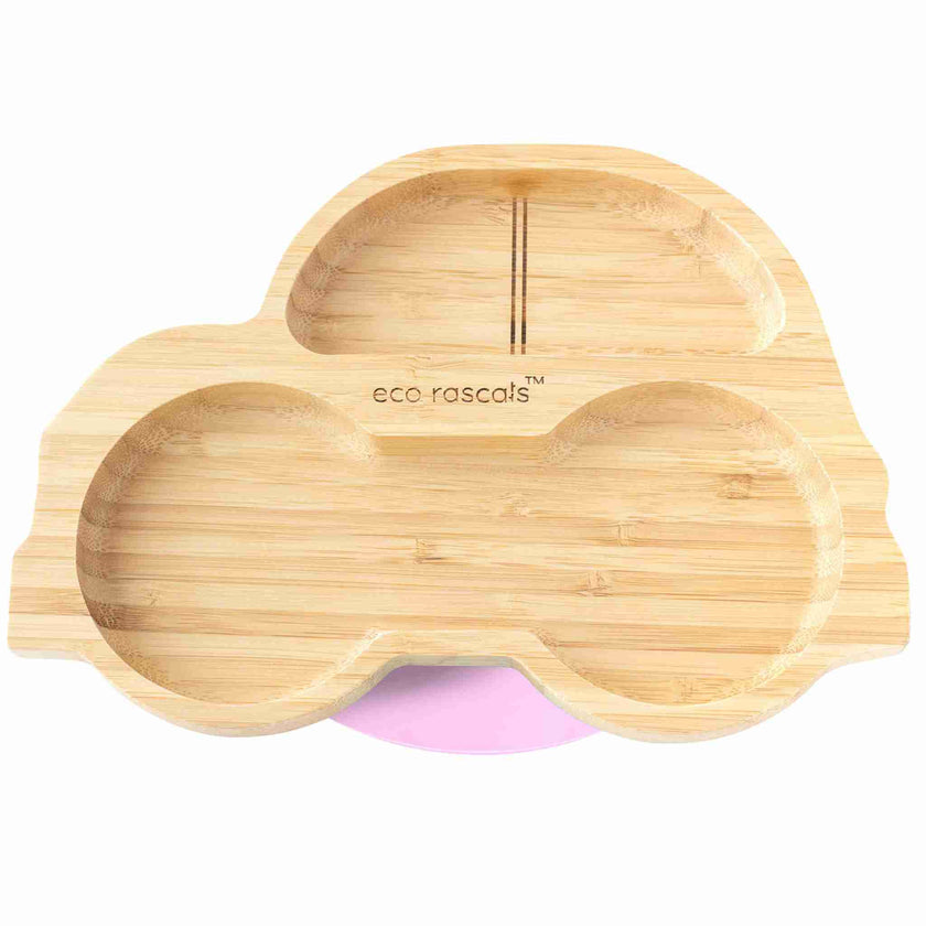 Eco Rascals Bamboo Car Suction Plate Pink Eco Rascals Yallatoys