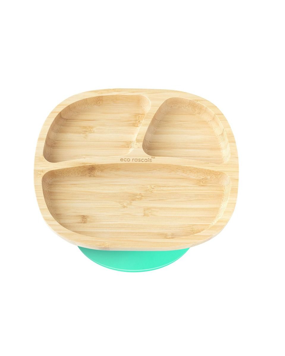Eco Rascals Bamboo Classic Toddler Suction Plate Green Eco Rascals Yallatoys