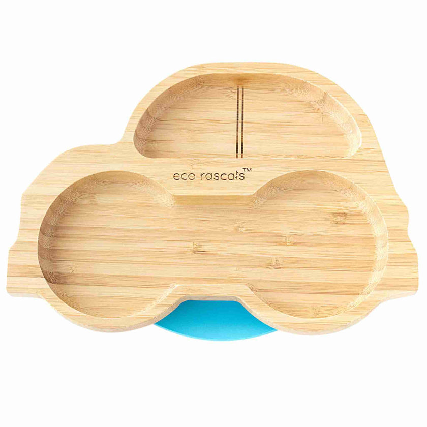 Eco Rascals Bamboo Car Suction Plate Blue Eco Rascals Yallatoys