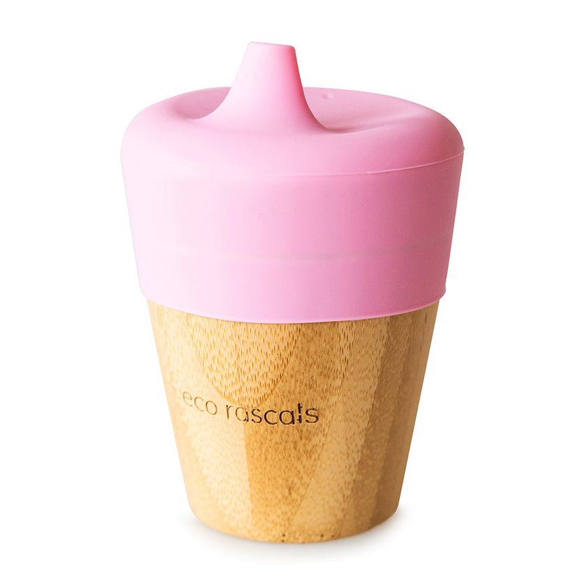 Eco Rascals Bamboo Sippy Cup Pink Eco Rascals Yallatoys