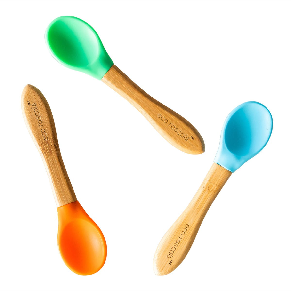 Eco Rascals Spoons Blue Green Orange 3pcs Pack Eco Rascals Yallatoys