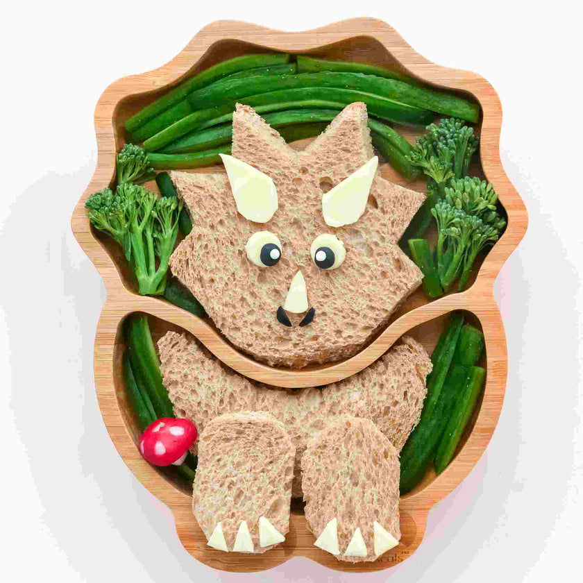 Eco Rascals Bamboo Dinosaur Suction Plate Purple Eco Rascals Yallatoys