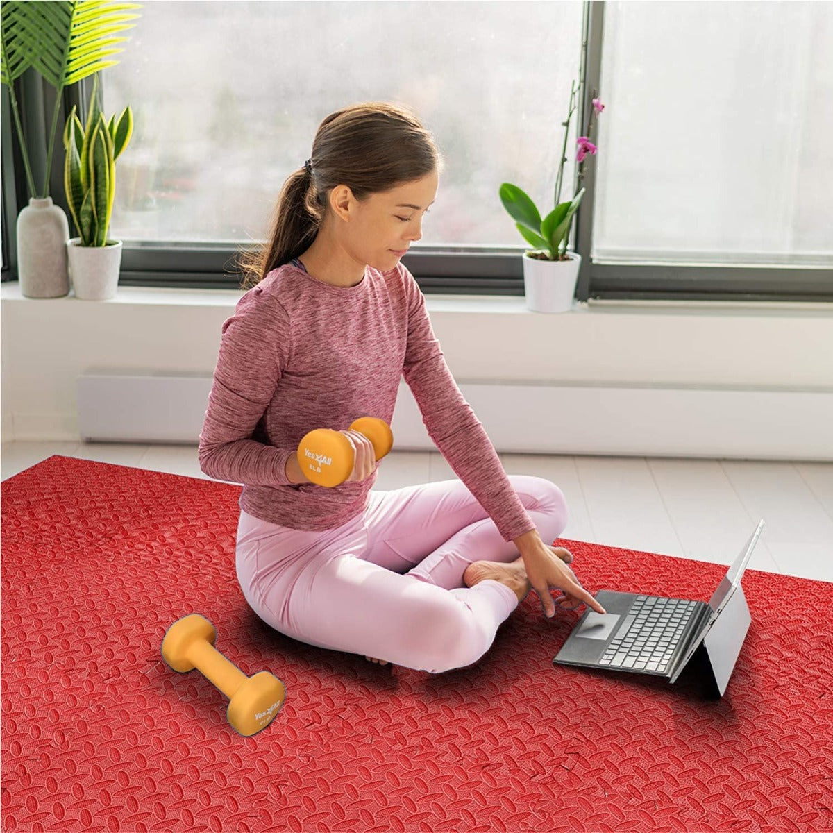 Buy Eva Interlocking Floor Foam Mat Red | Yallatoys.com