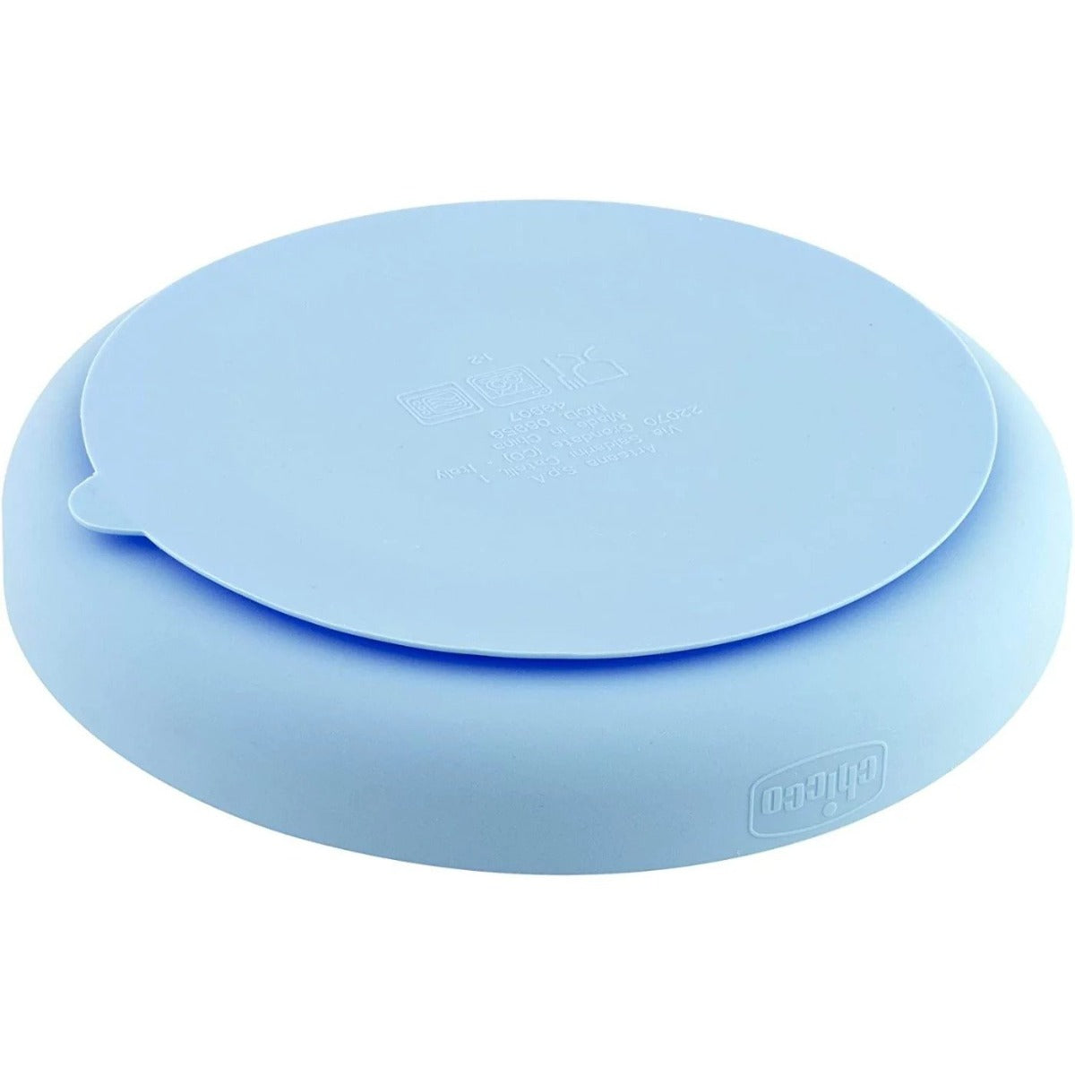 Chicco Easy Menu Silicone Plate With Suction Cup - Blue Chicco Yallatoys