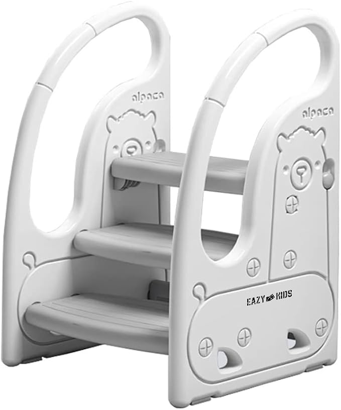Eazy Kids 3 Step Stool Grey Eazy Kids Yallatoys