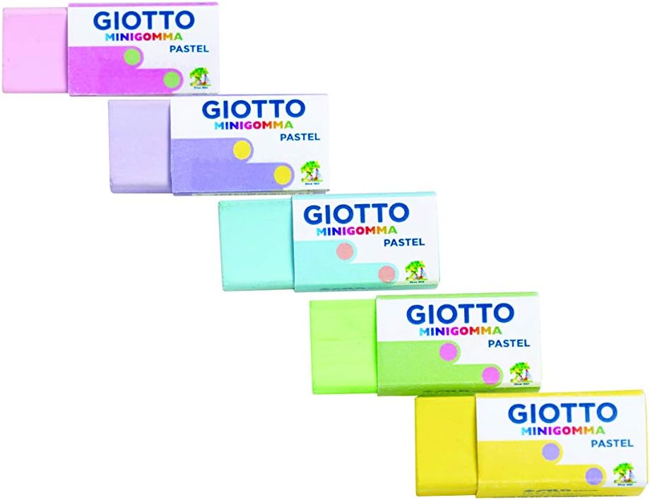 Buy Fila Giotto Minigomma Pastel Eraser Blister 5pcs | Yallatoys.com