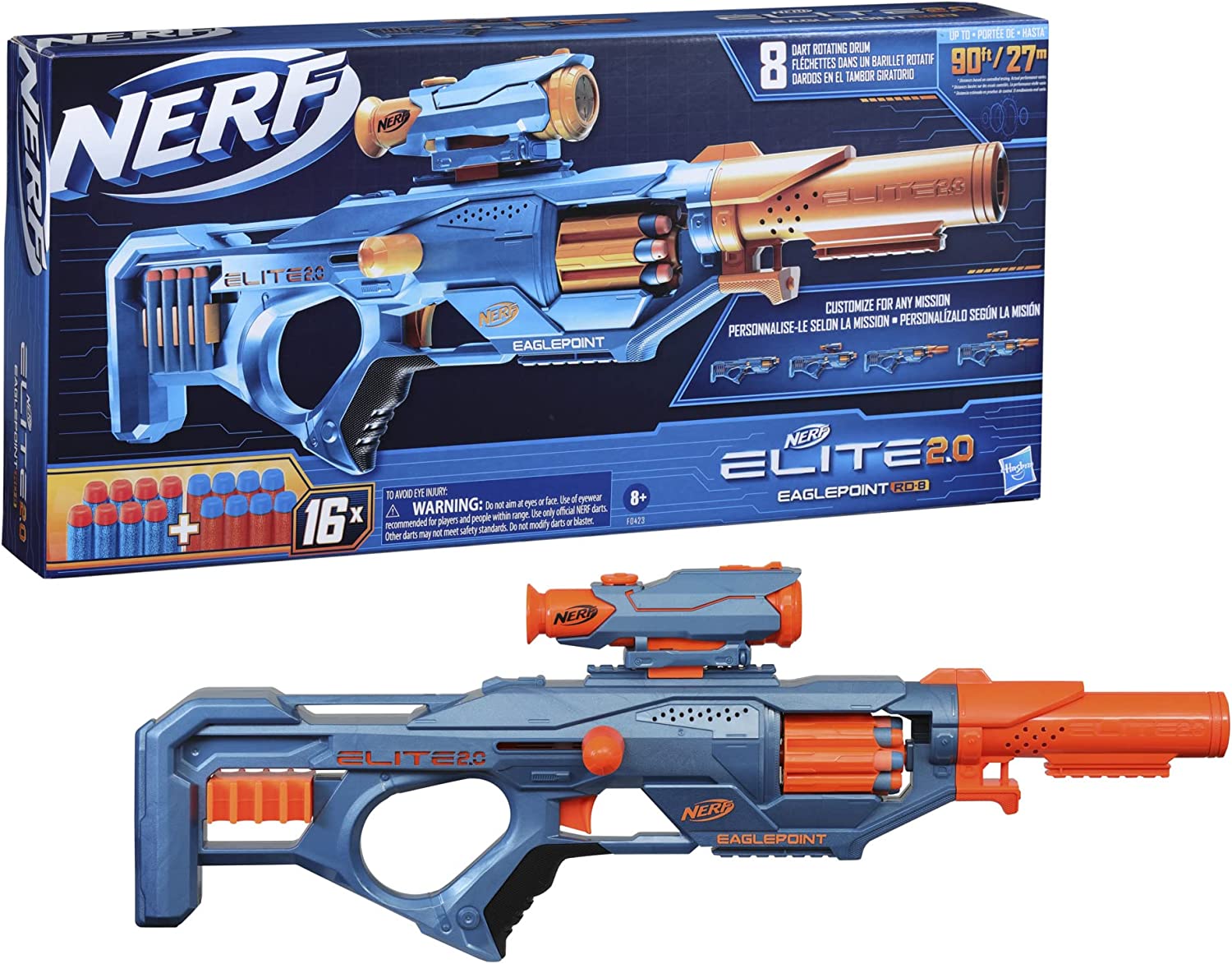 Buy Nerf Elite 2.0 Eaglepoint RD-8 Blaster | Yallatoys.com