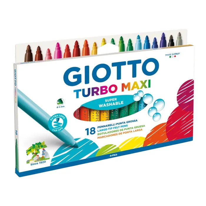 Buy Giotto Turbo Maxi Felt Tip Marker Jumbo Set Of 18pcs | Yallatoys.com