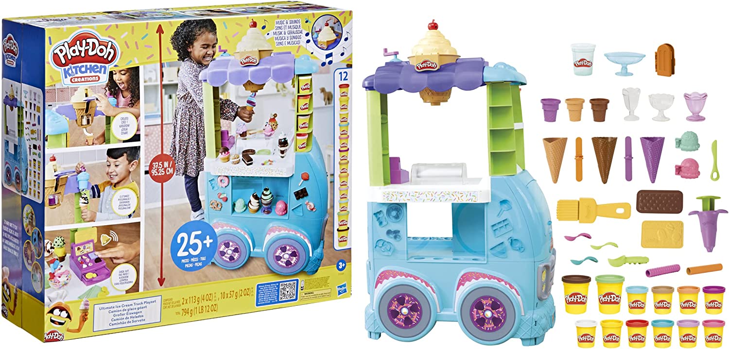 Buy Playdoh Kitchen Creations Ultimate Ice Cream Truck Toy Playset | Yallatoys.com