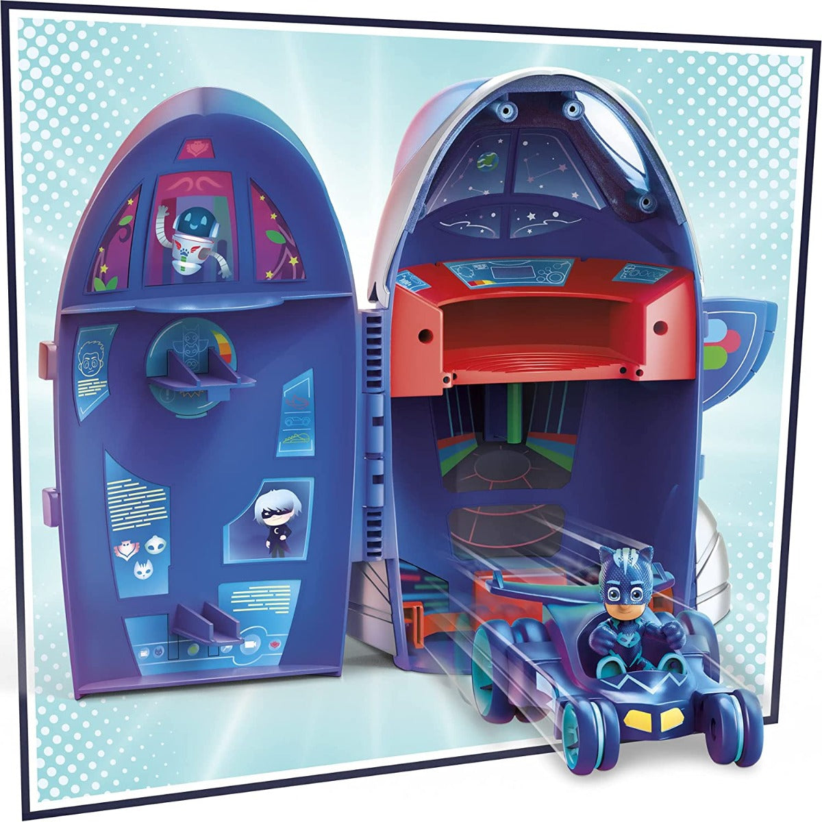 Buy PJ Masks 2 in 1 Headquarters and Rocket Playset | Yallatoys.com