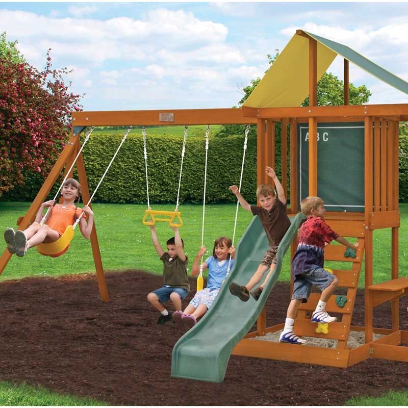 Buy Kidkraft Springfield II Wooden Swing Playground Set | Yallatoys.com