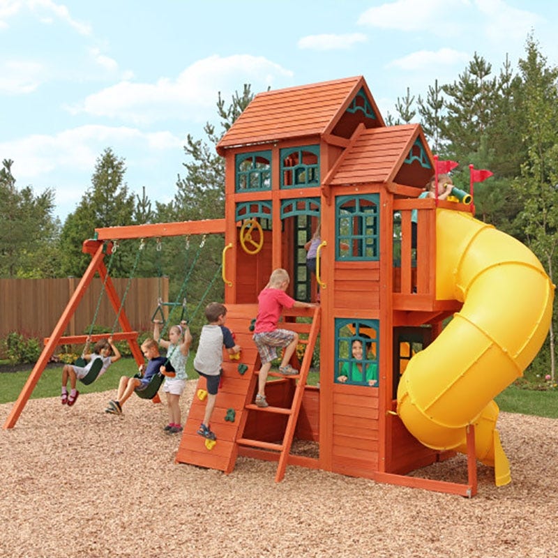 Buy Kidkraft Canyon Ridge Wooden Playground Playset | Yallatoys.com
