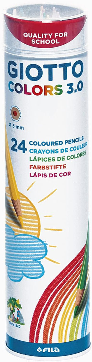Buy Giotto Colored Pencil Metal Tub 3.0 Of 24pcs | Yallatoys.com