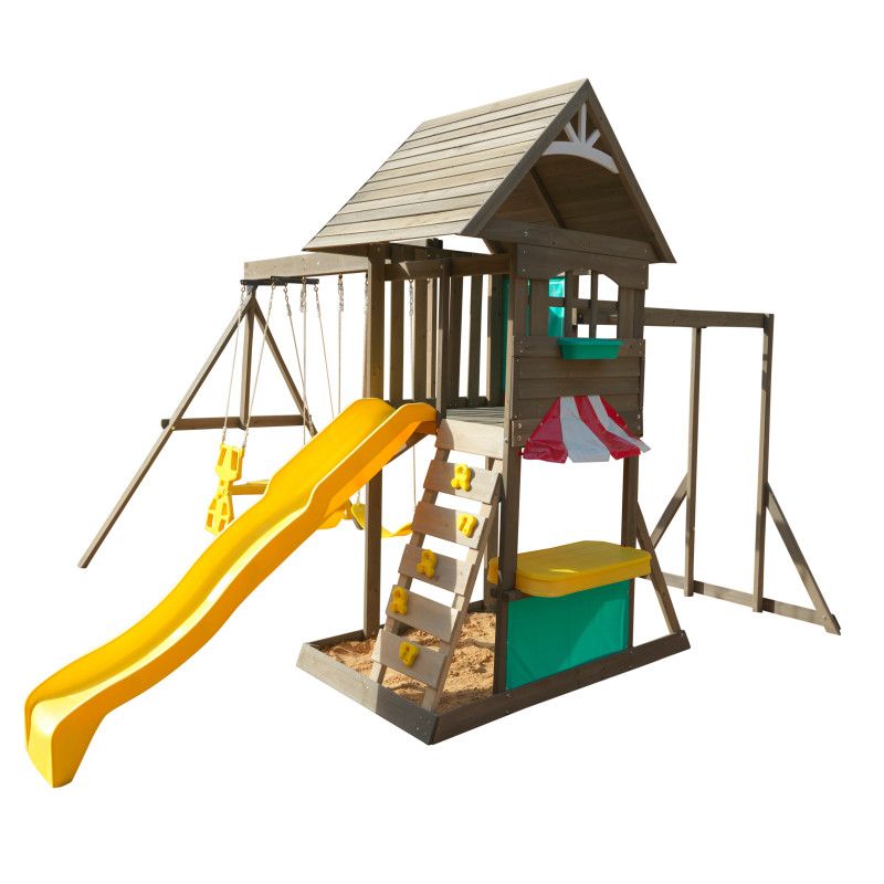 Buy Kidkraft Hampton Wooden Swing Playground Sets | Yallatoys.com