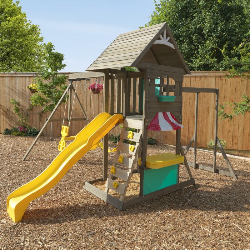 Buy Kidkraft Hampton Wooden Swing Playground Sets | Yallatoys.com
