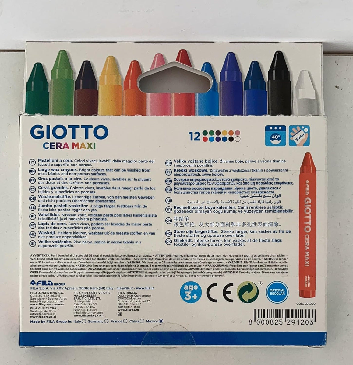 Buy Giotto Cera Maxi Wax Crayons Maxi Set 12pcs | Yallatoys.com