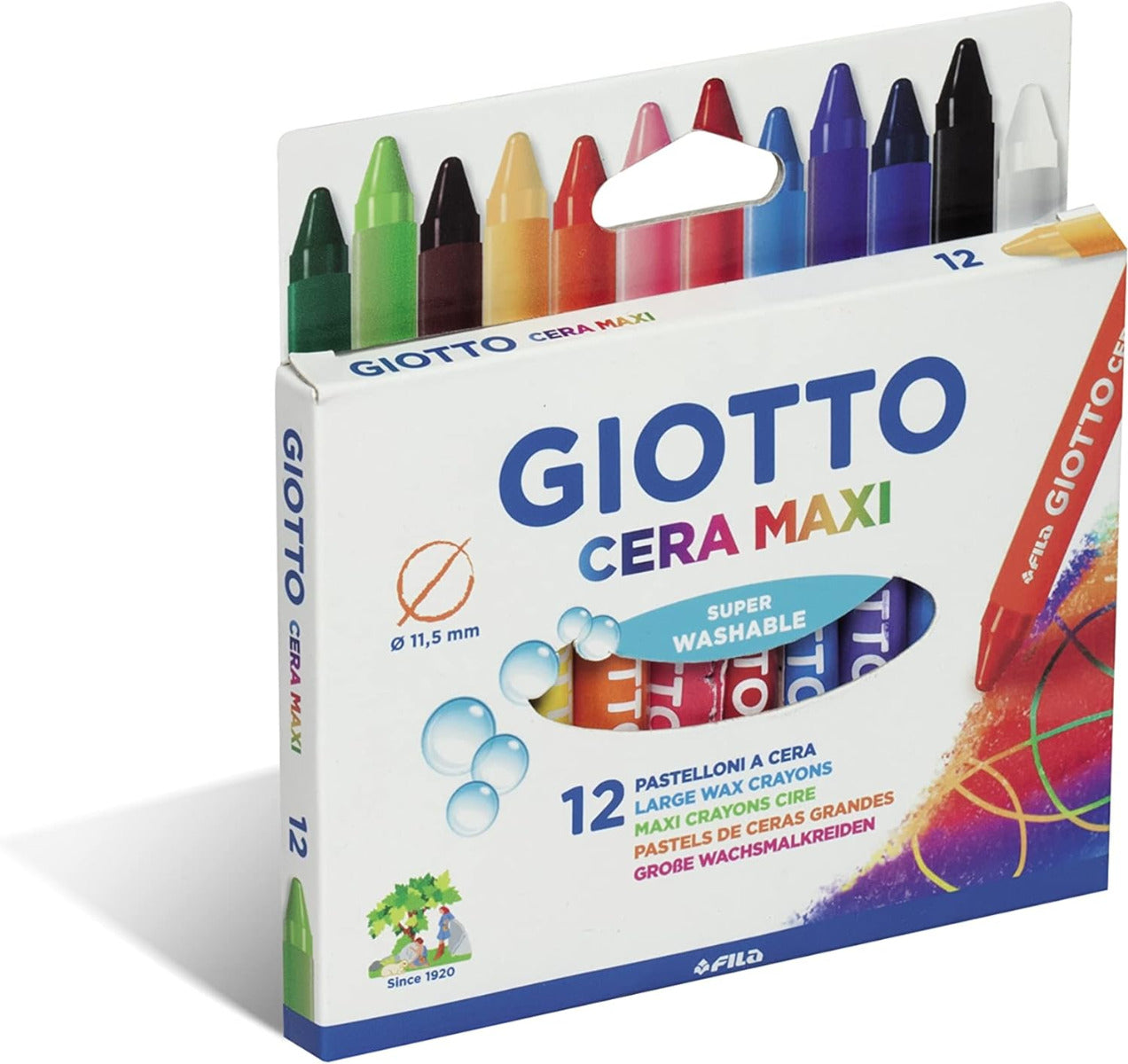 Buy Giotto Cera Maxi Wax Crayons Maxi Set 12pcs | Yallatoys.com