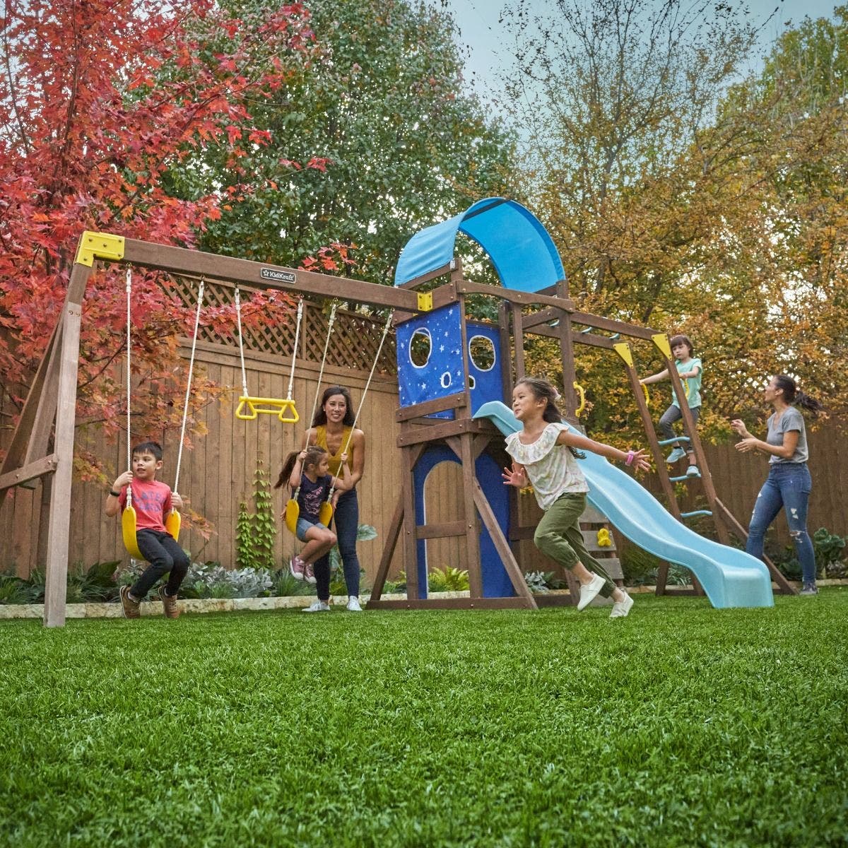 Buy Kidkraft Overlook Challenge Playground Swing Set | Yallatoys.com