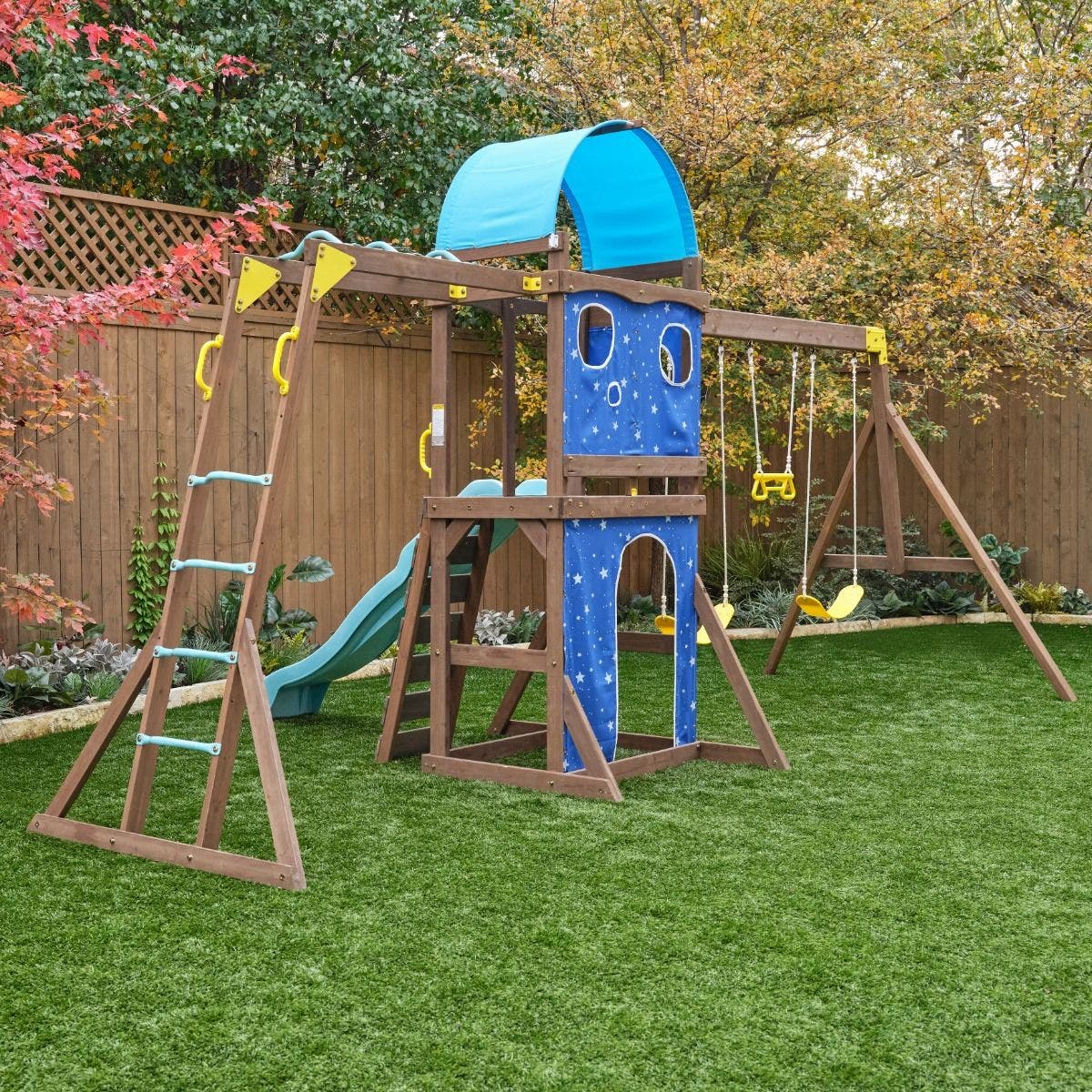 Buy Kidkraft Overlook Challenge Playground Swing Set | Yallatoys.com