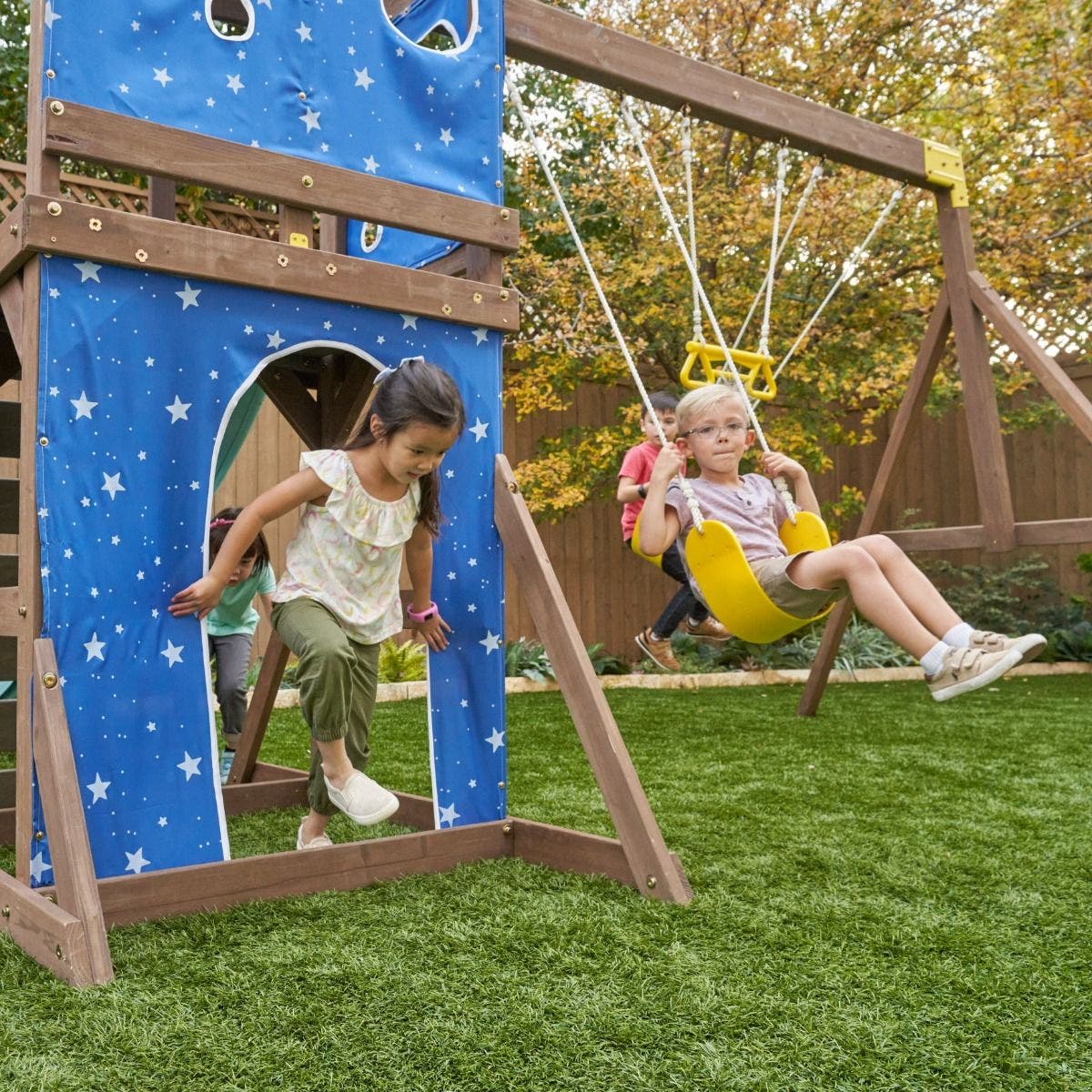 Buy Kidkraft Overlook Challenge Playground Swing Set | Yallatoys.com